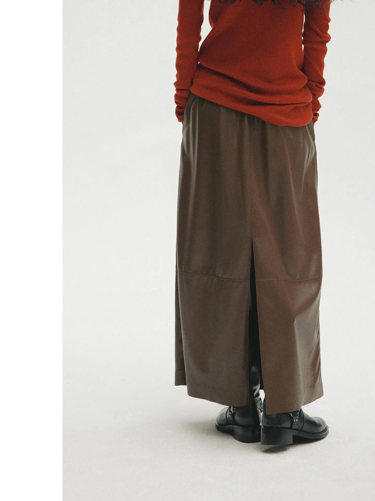 Elastic Waist Maxi Skirt
