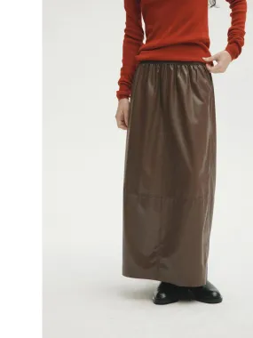 Elastic Waist Maxi Skirt
