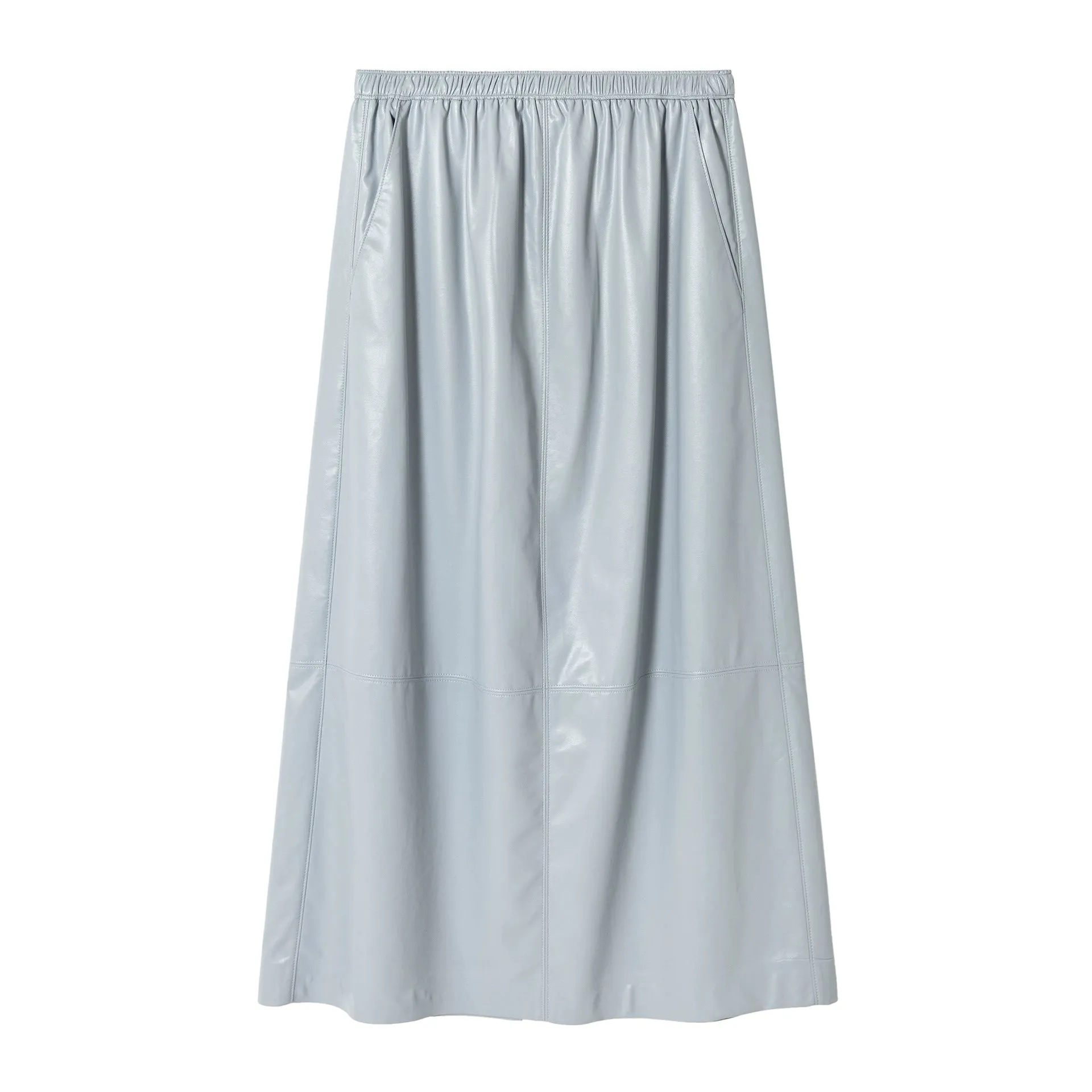 Elastic Waist Maxi Skirt