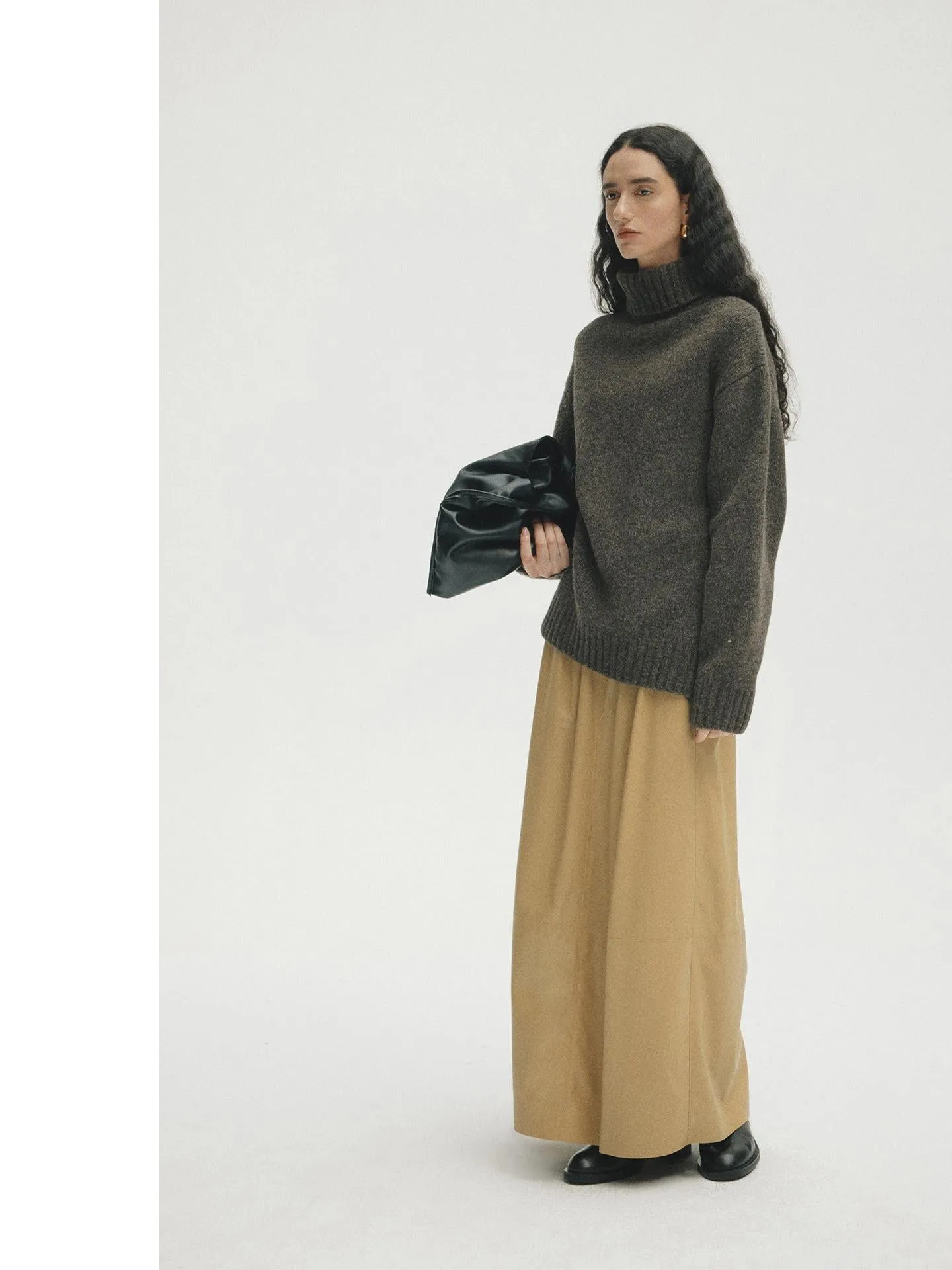 Elastic Waist Maxi Skirt