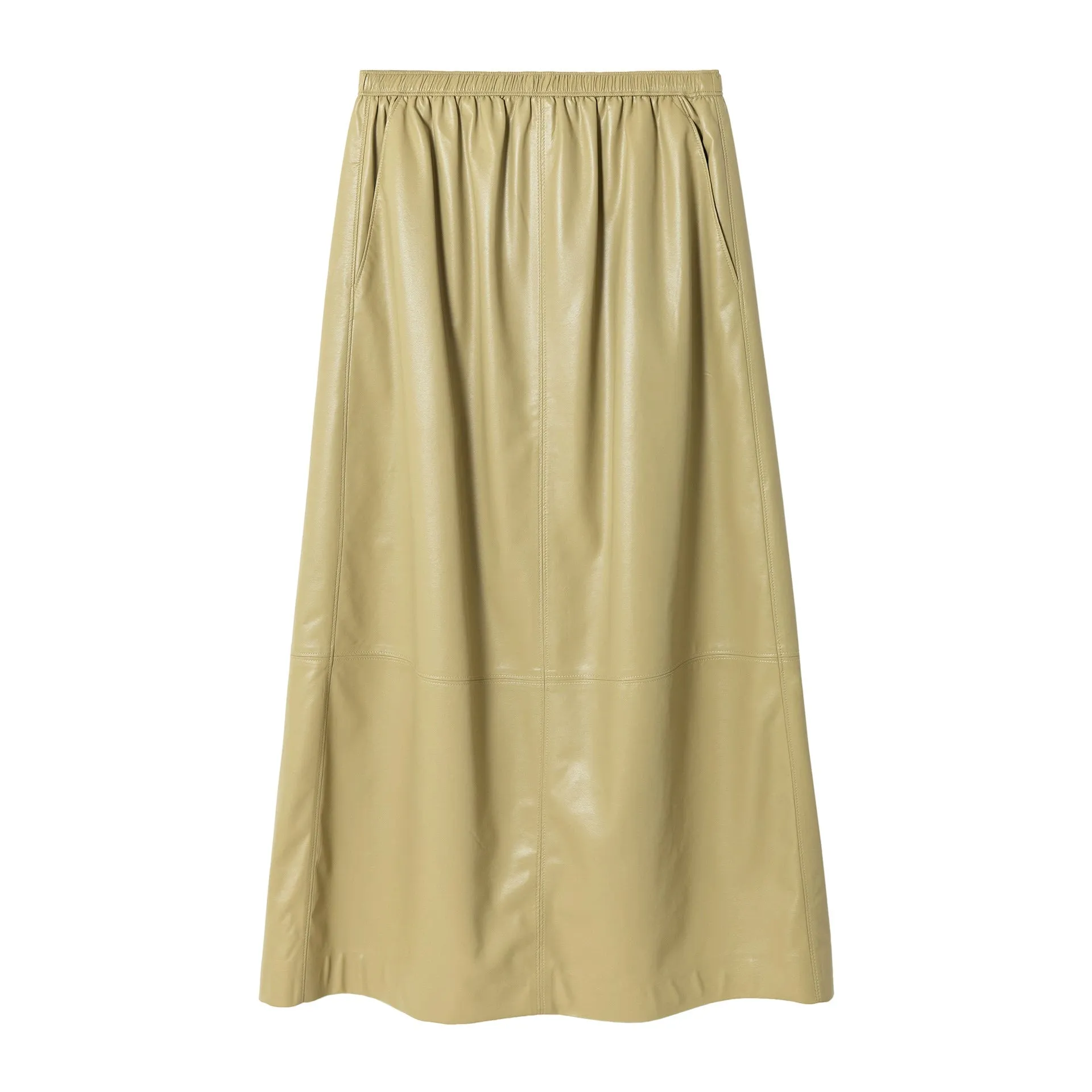 Elastic Waist Maxi Skirt