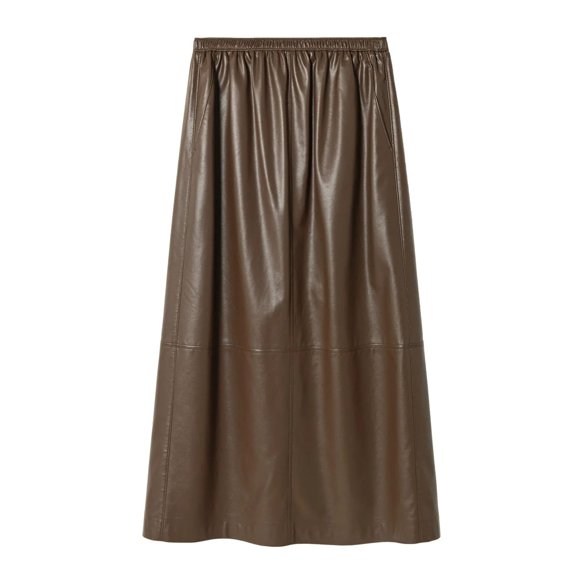 Elastic Waist Maxi Skirt