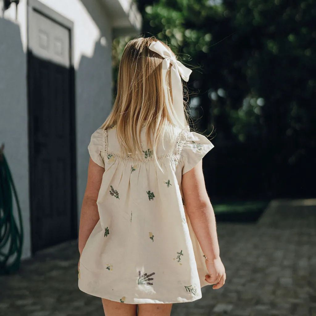 EMBROIDERED LINEN DRESS