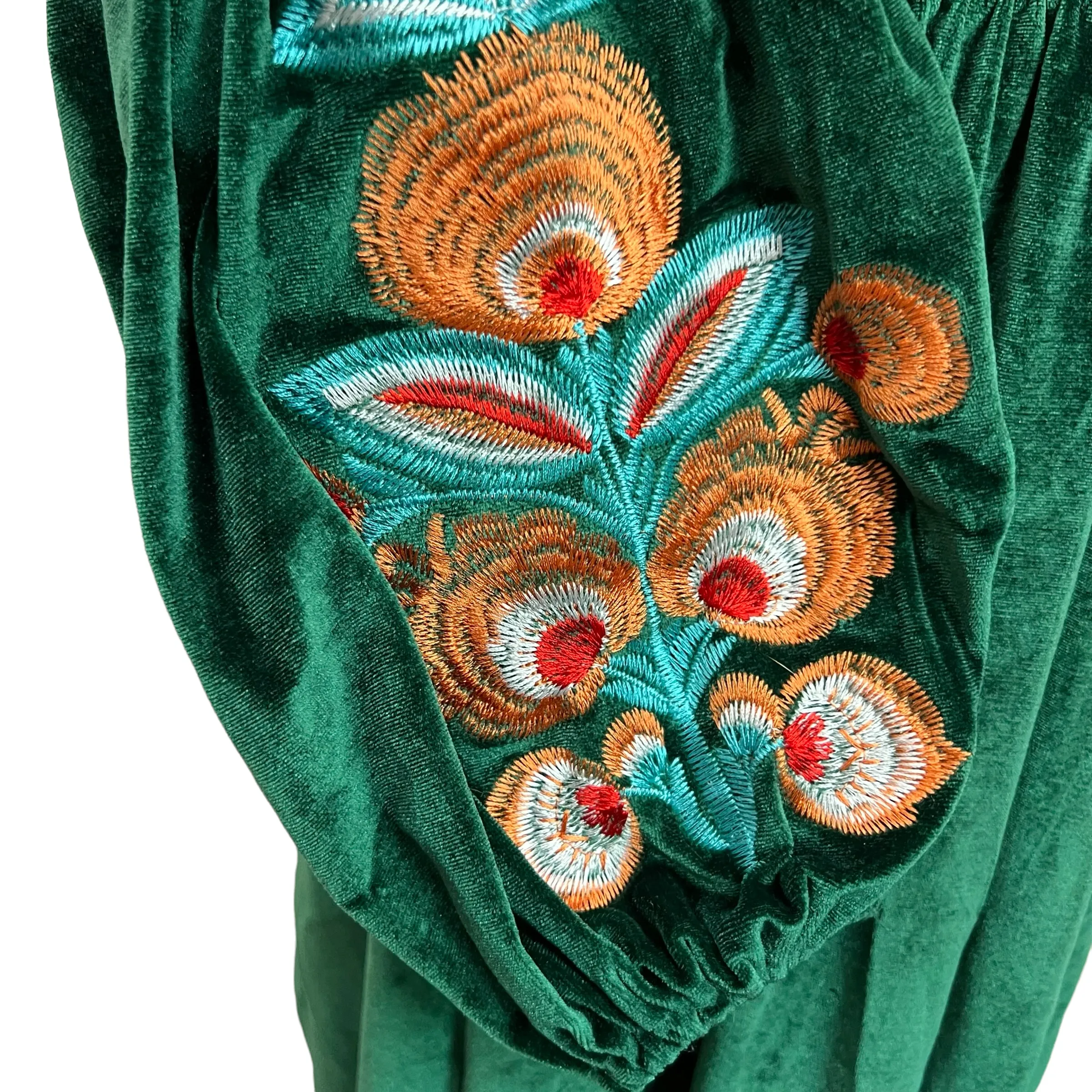 Embroidered Peasant Dress 3XL