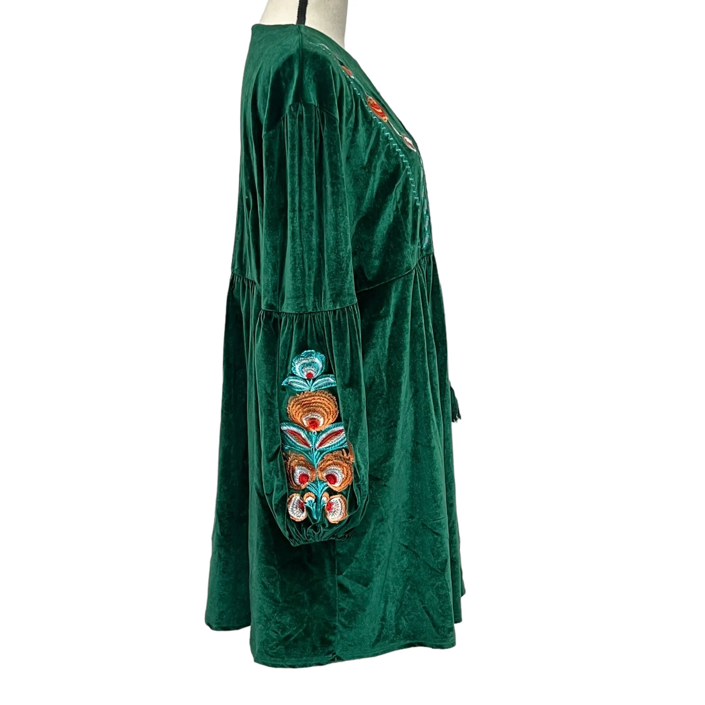 Embroidered Peasant Dress 3XL