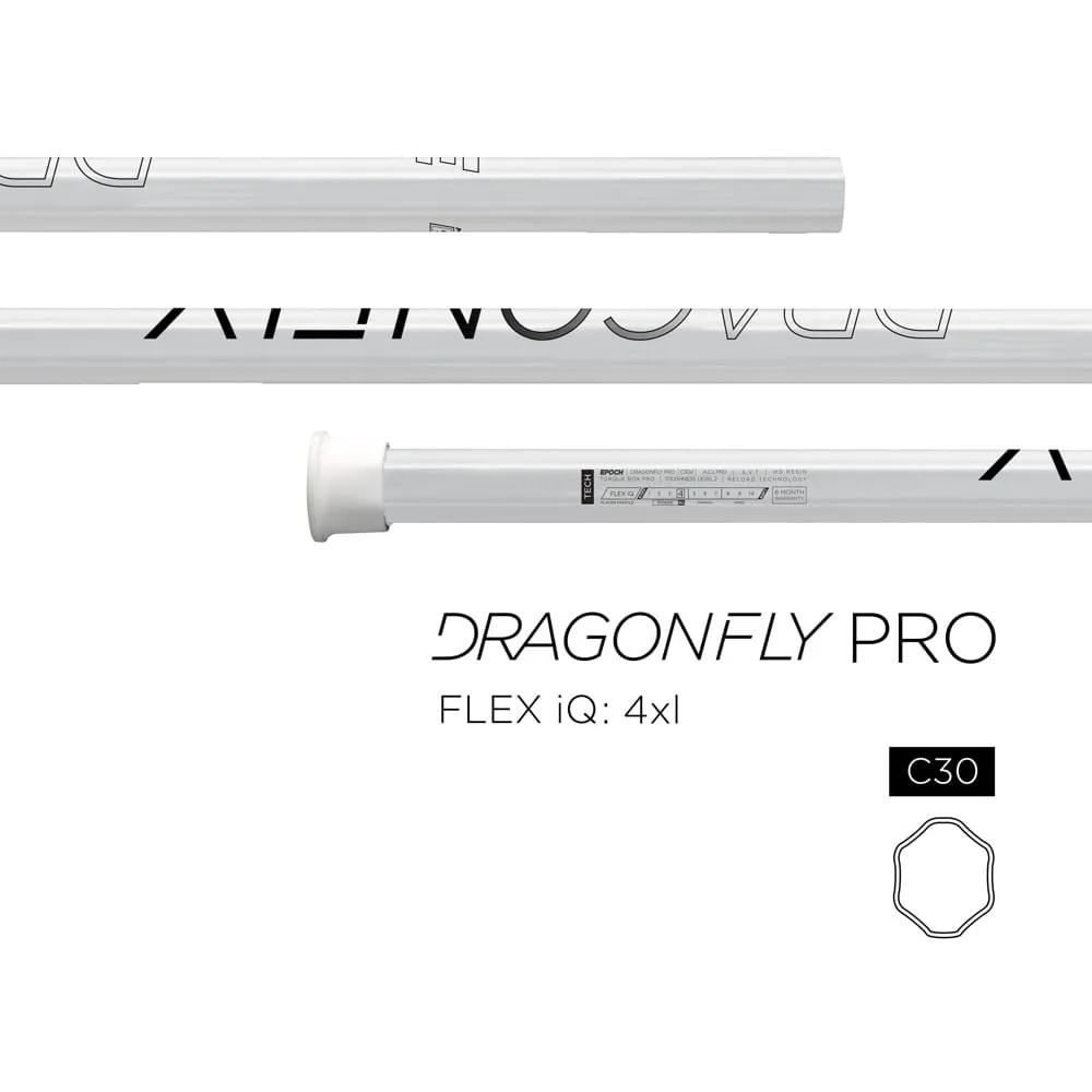 Epoch Dragonfly Pro C30xl iQ4 White Composite Attack Lacrosse Shaft