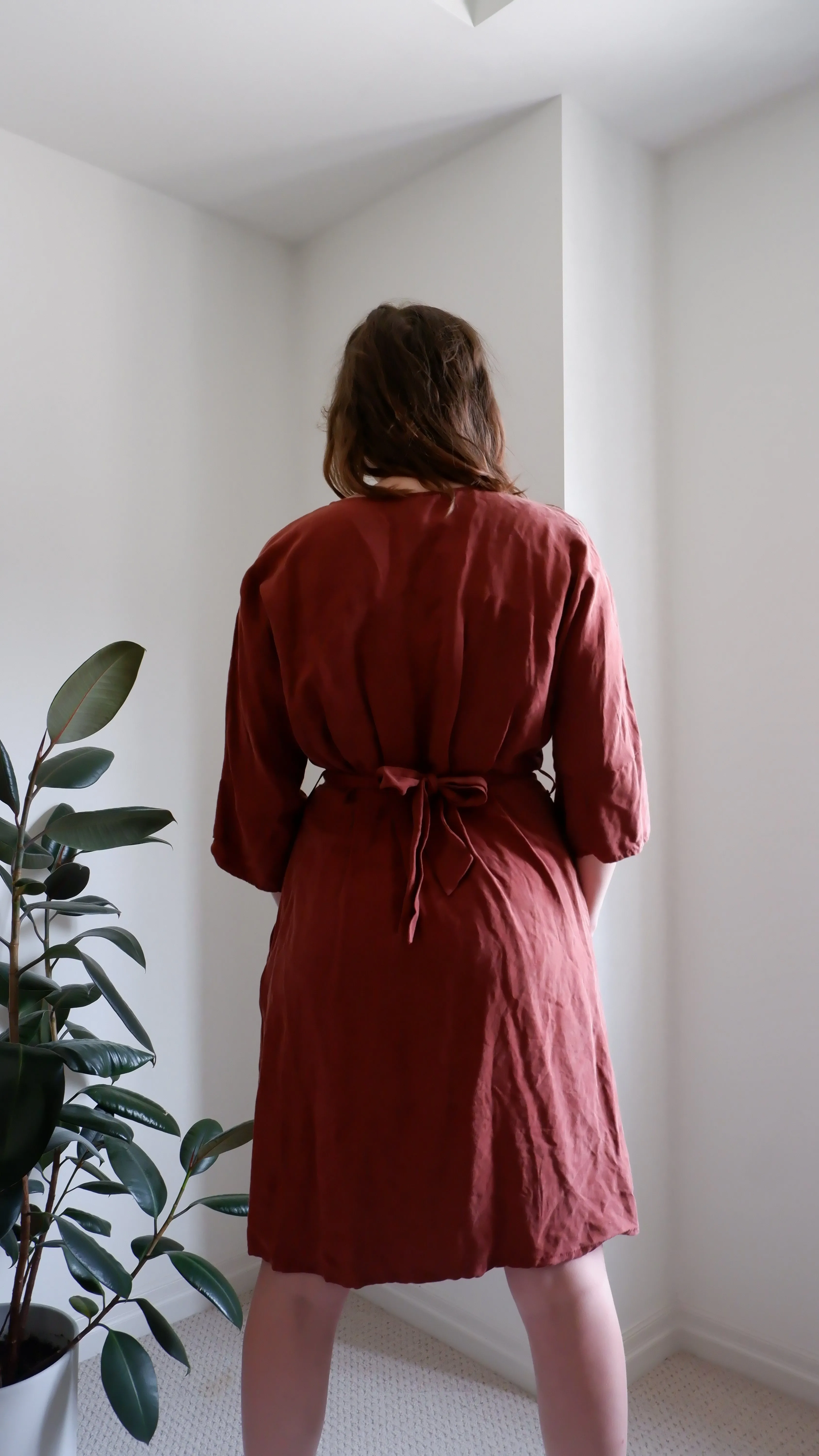 Eve Gravel Romantic Rust Dress - M
