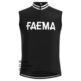 FAEMA Black Retro Cycling Vest