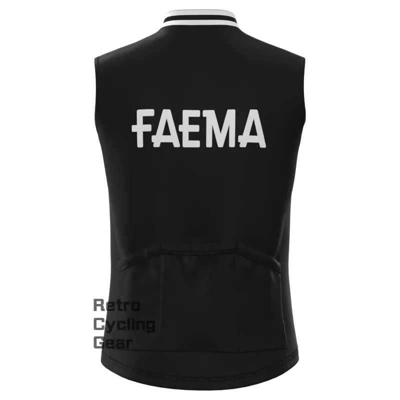 FAEMA Black Retro Cycling Vest