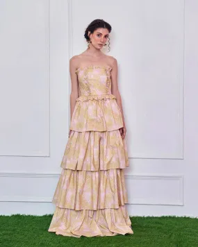 Fallen Angel Ruffled Frills Long Dress