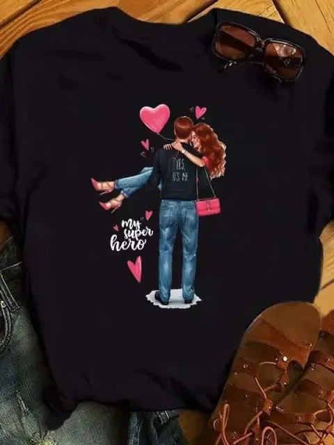 Fashion Style Short Sleeve Women's Tshirt-Maycaur Printed Shirts
