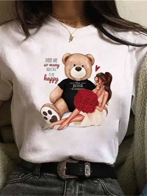 Fashion Style Short Sleeve Women's Tshirt-Maycaur Printed Shirts