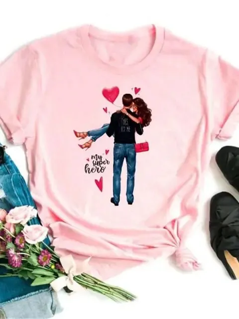 Fashion Style Short Sleeve Women's Tshirt-Maycaur Printed Shirts