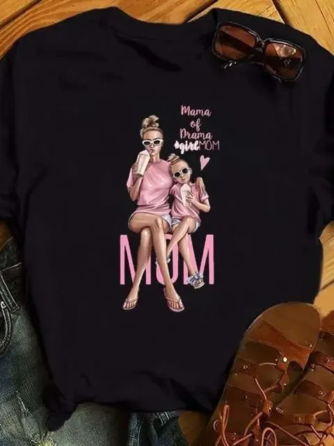Fashion Style Short Sleeve Women's Tshirt-Maycaur Printed Shirts