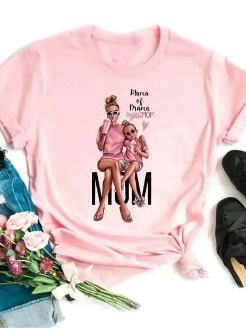 Fashion Style Short Sleeve Women's Tshirt-Maycaur Printed Shirts