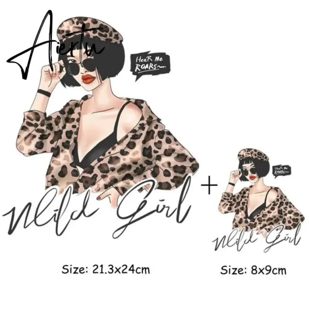 Fashion Woman Thermal Patch Flower Butterfly Girl Transfers T-Shirt Jeans Heat Transfer Washable Diy Iron-On Transfer