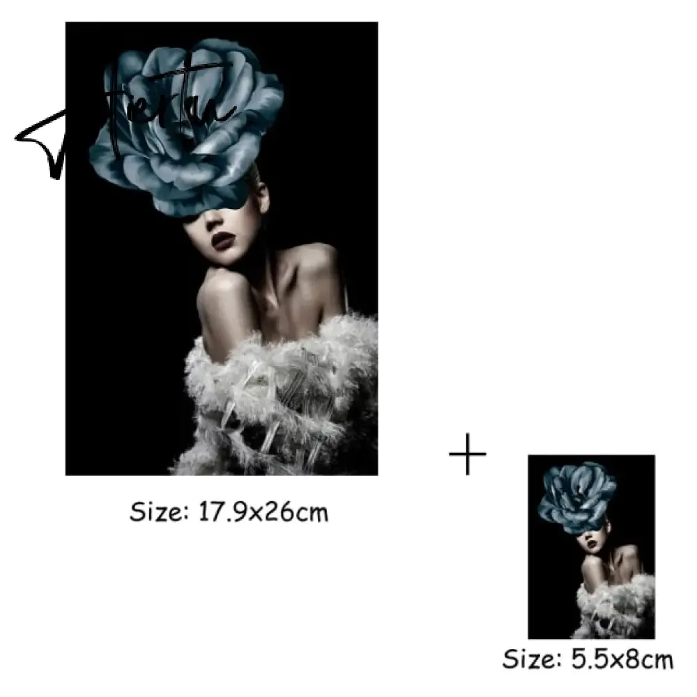 Fashion Woman Thermal Patch Flower Butterfly Girl Transfers T-Shirt Jeans Heat Transfer Washable Diy Iron-On Transfer