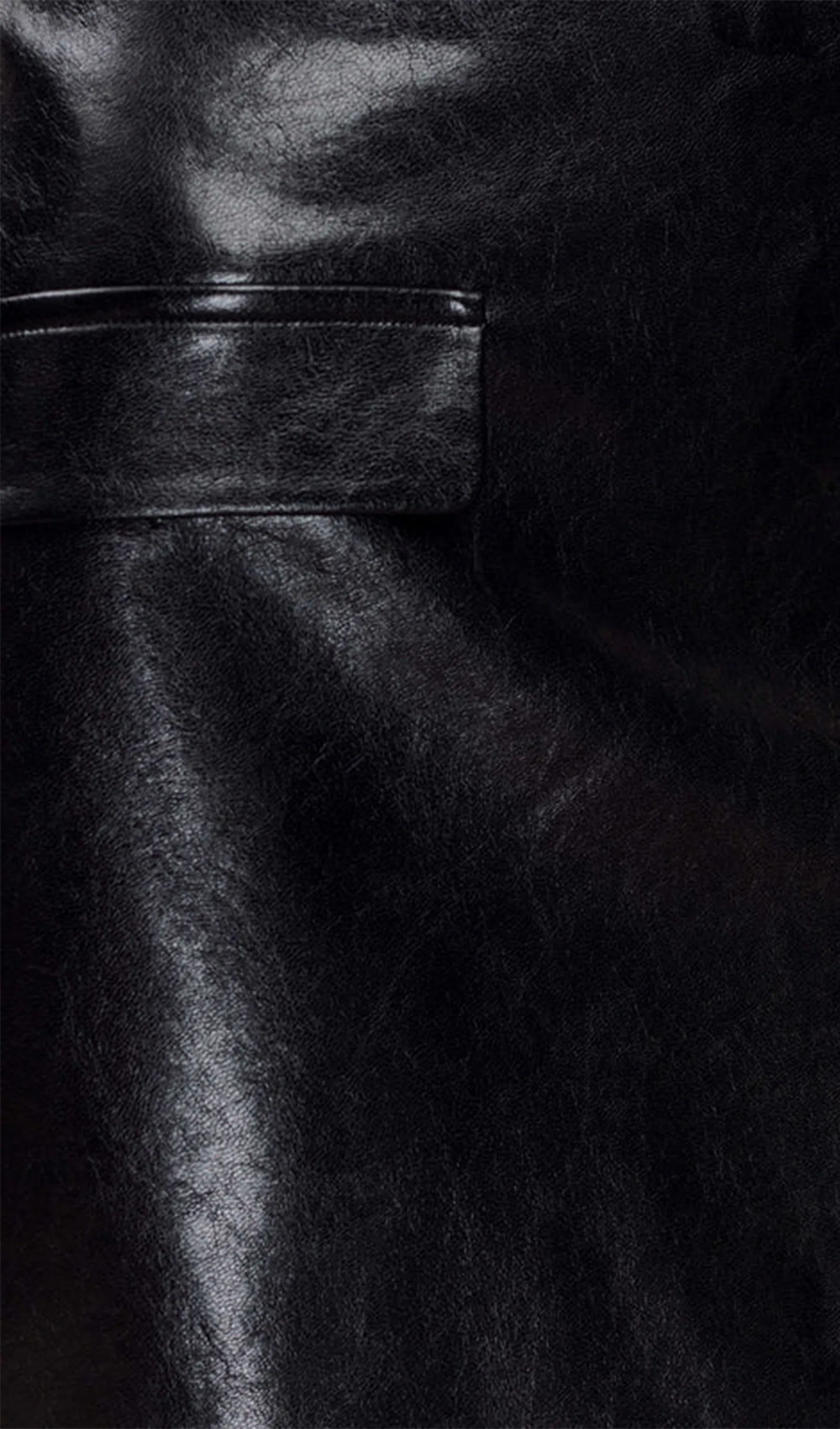 Faux Leather Bubble Mini Skirt