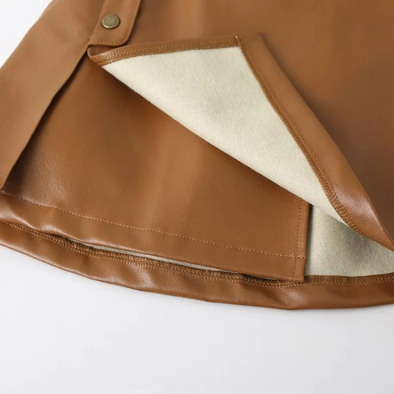 Faux Leather Mini Skirt