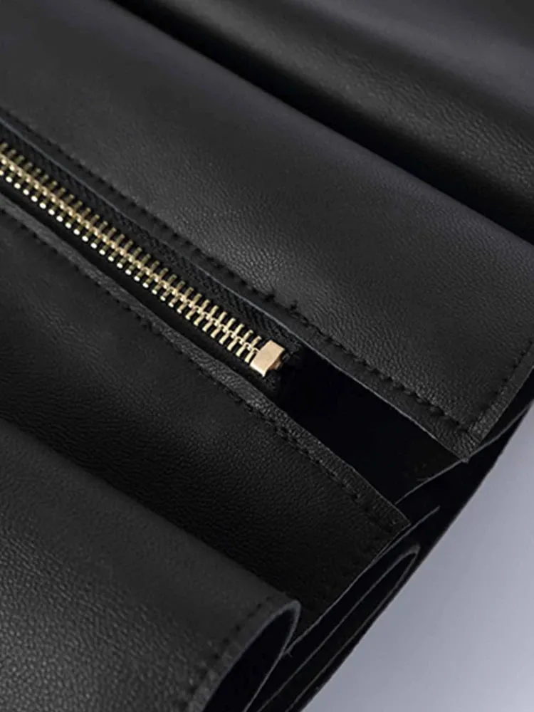 Faux Leather Mini Skirt