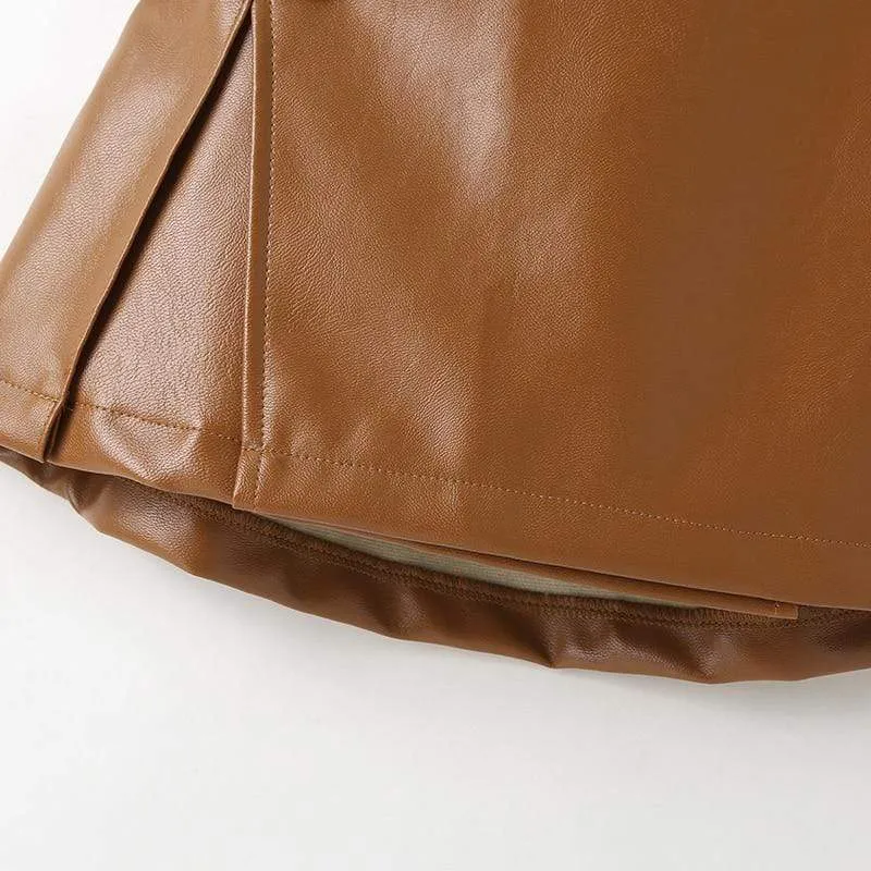 Faux Leather Mini Skirt