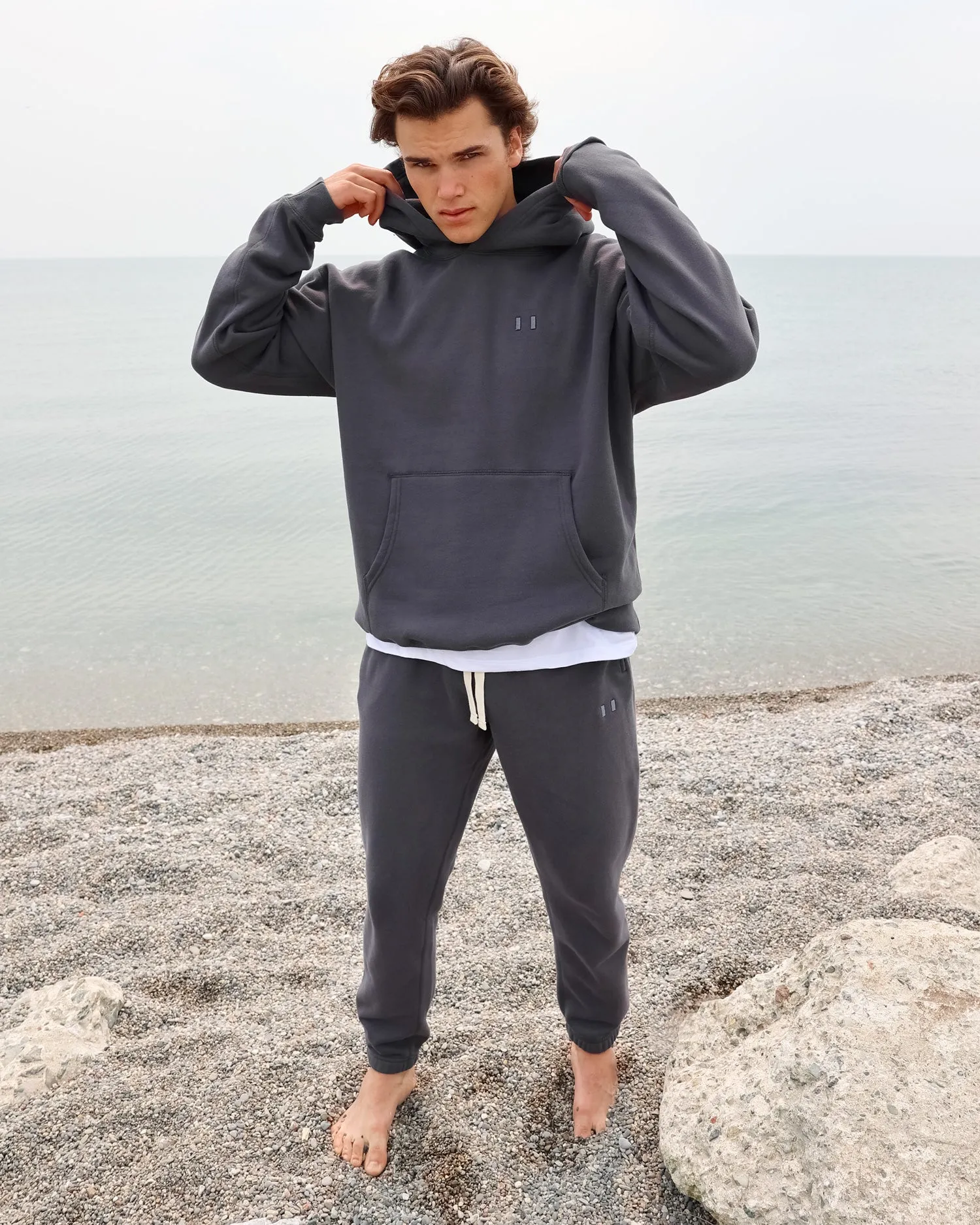Flag Fleece Hoodie Ink - Unisex
