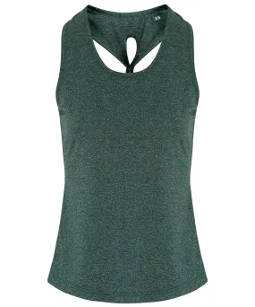 Forest Green/Black Melange - Women's TriDri® yoga knot vest