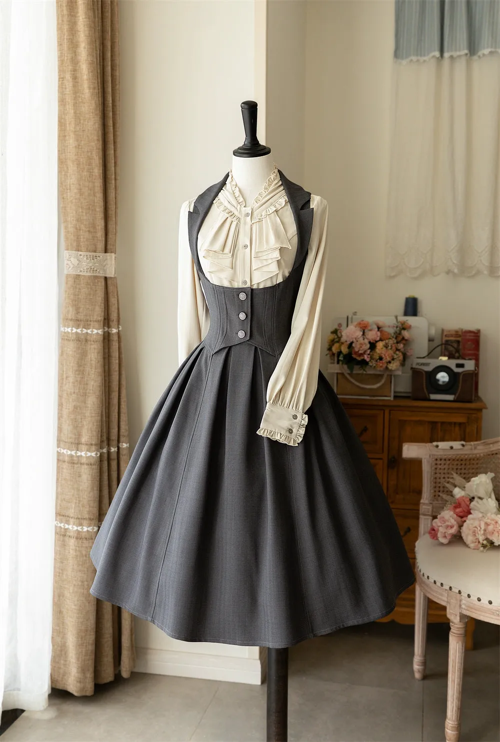 Forest Wardrobe~Retro Elegant Lolita Jumper Dress Bustier Multicolor