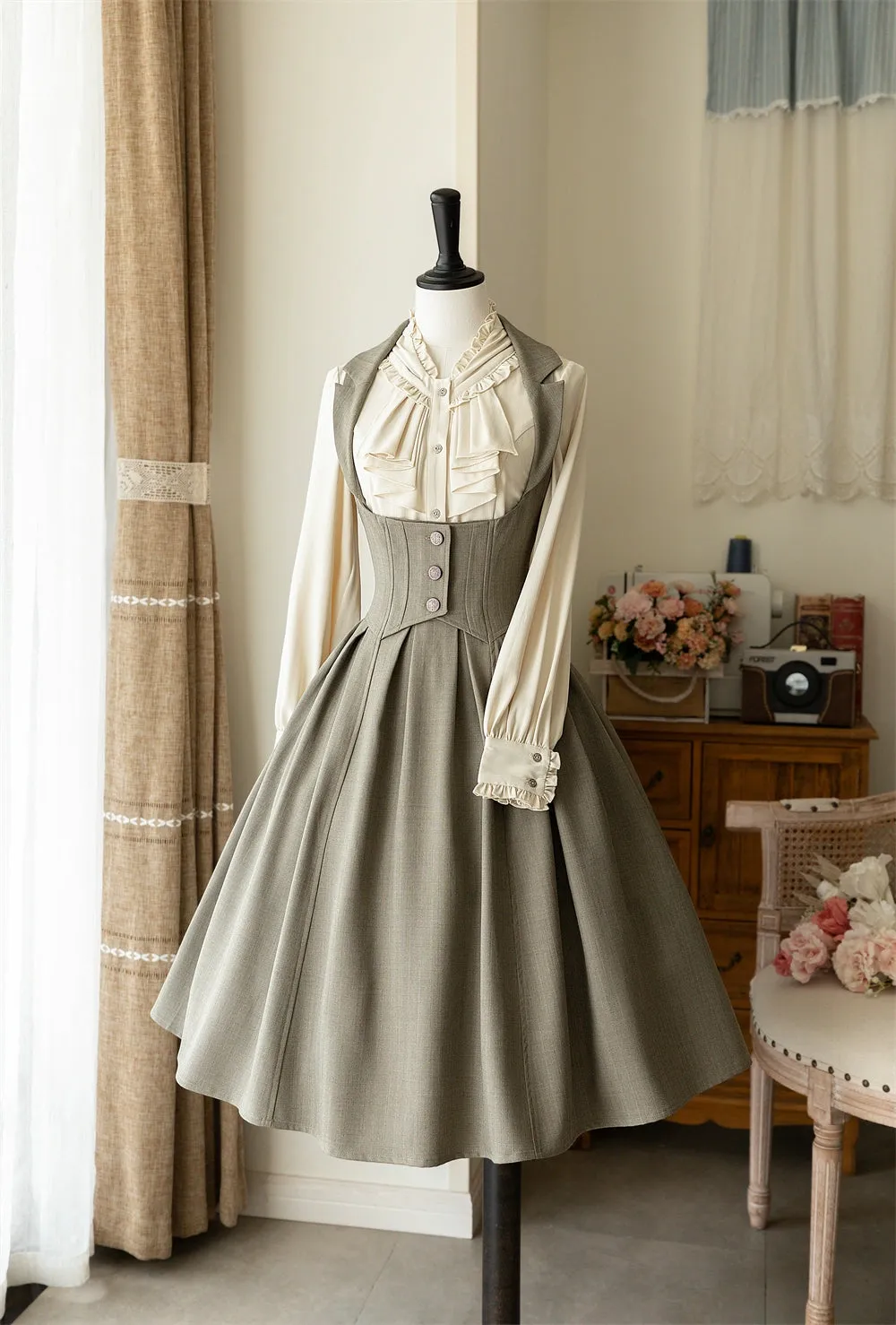 Forest Wardrobe~Retro Elegant Lolita Jumper Dress Bustier Multicolor