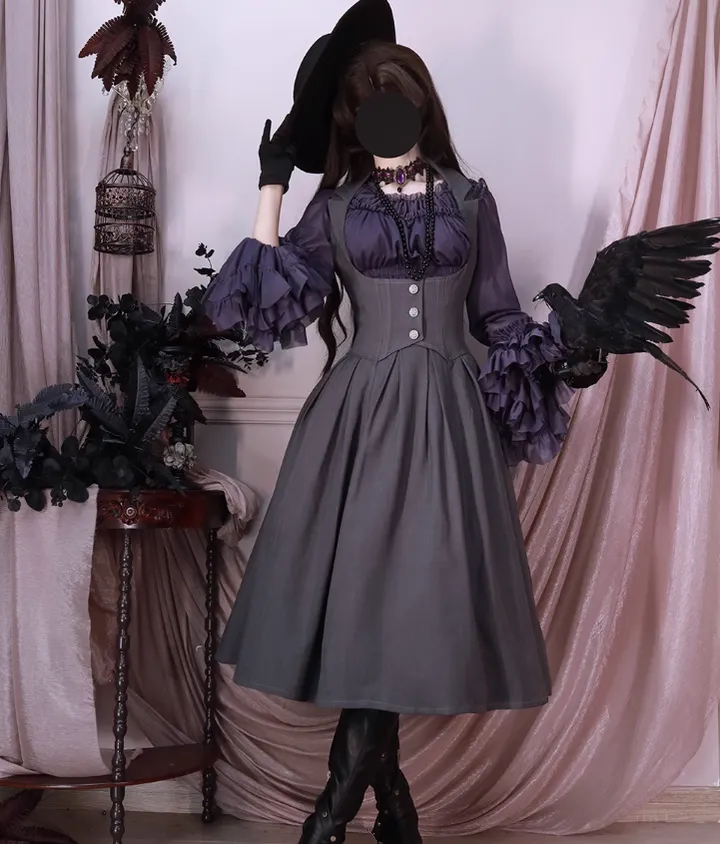 Forest Wardrobe~Retro Elegant Lolita Jumper Dress Bustier Multicolor