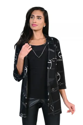 Frank Lyman - Chain Print Open Jacket