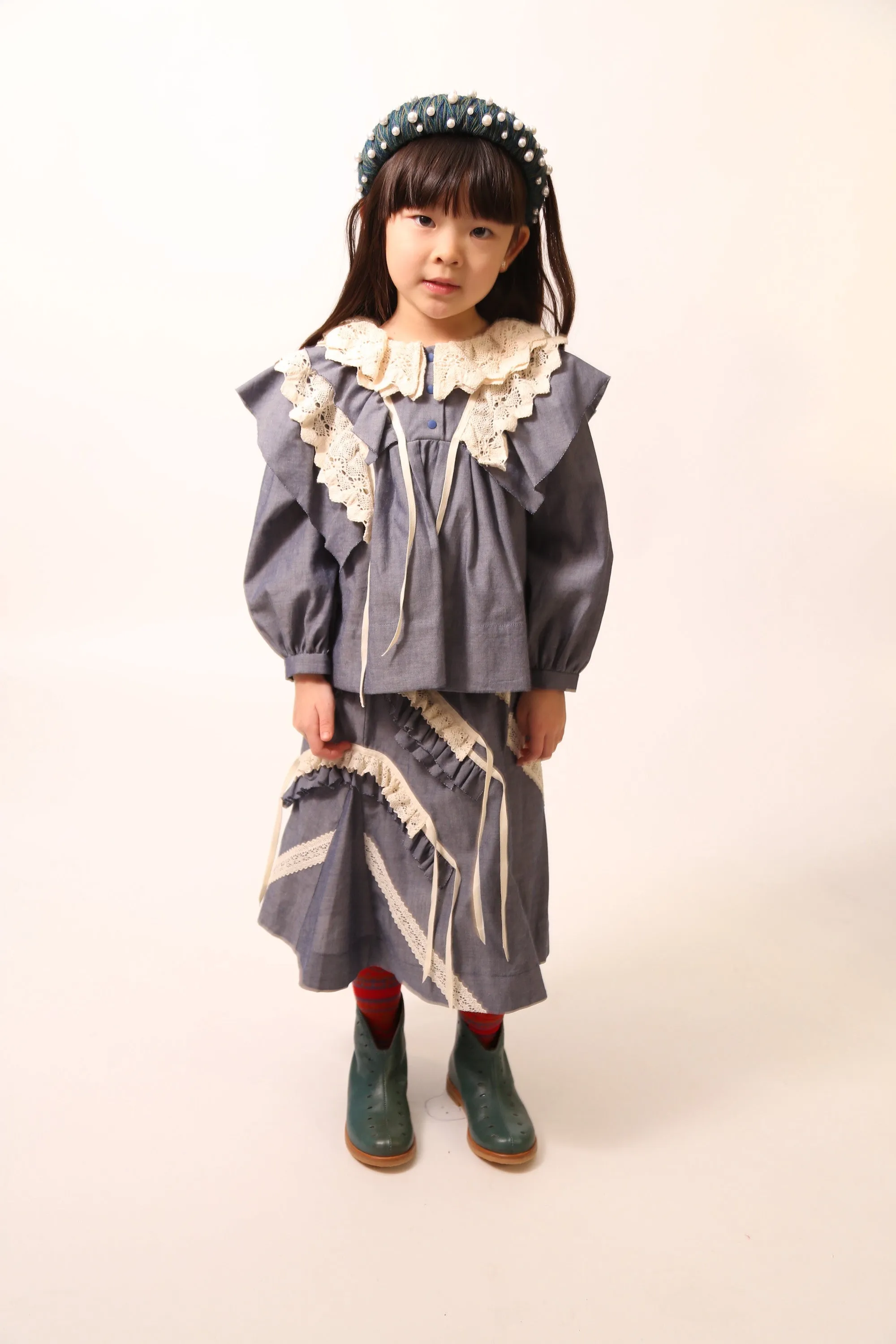 GAEL RUFFLED COLLAR BLOUSE