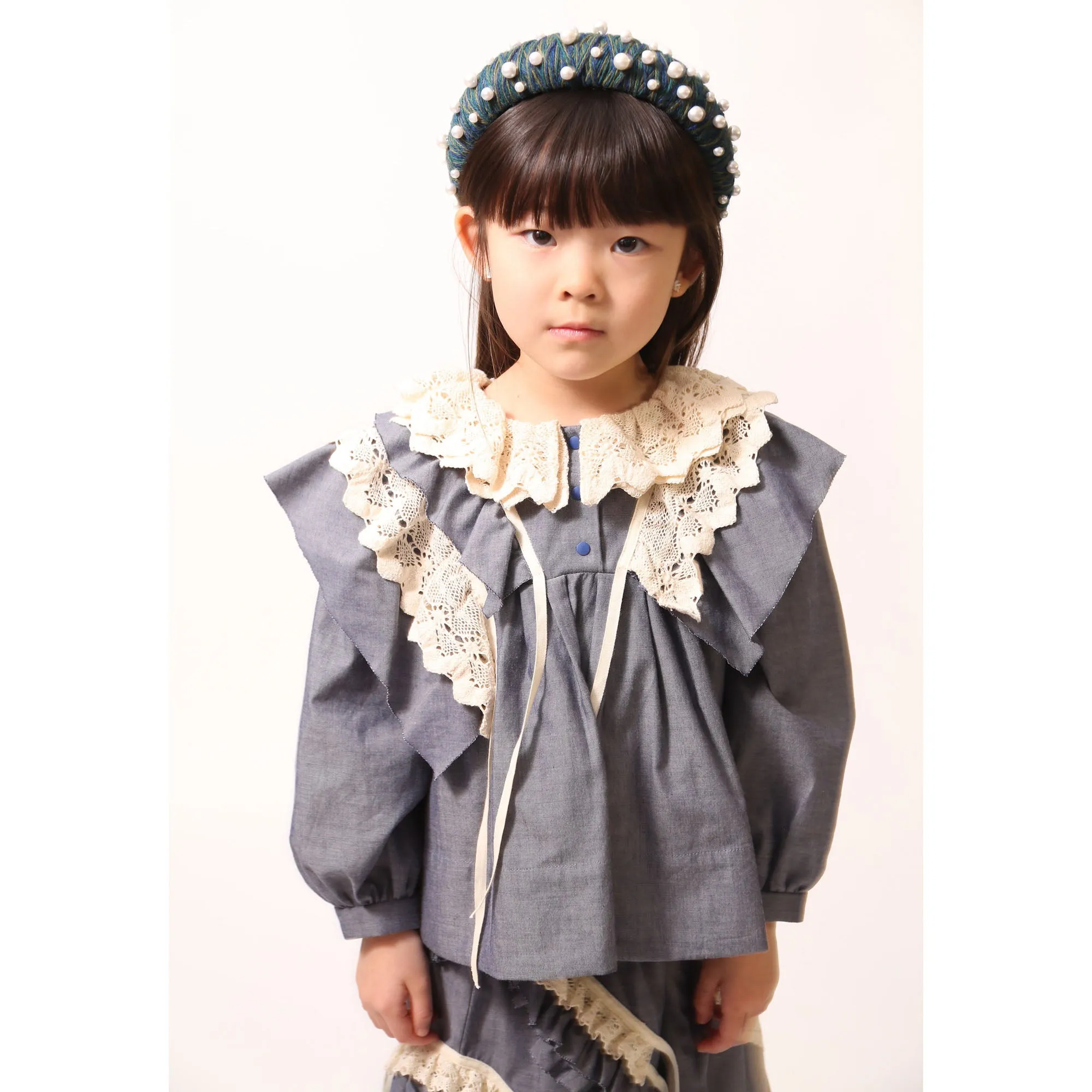 GAEL RUFFLED COLLAR BLOUSE
