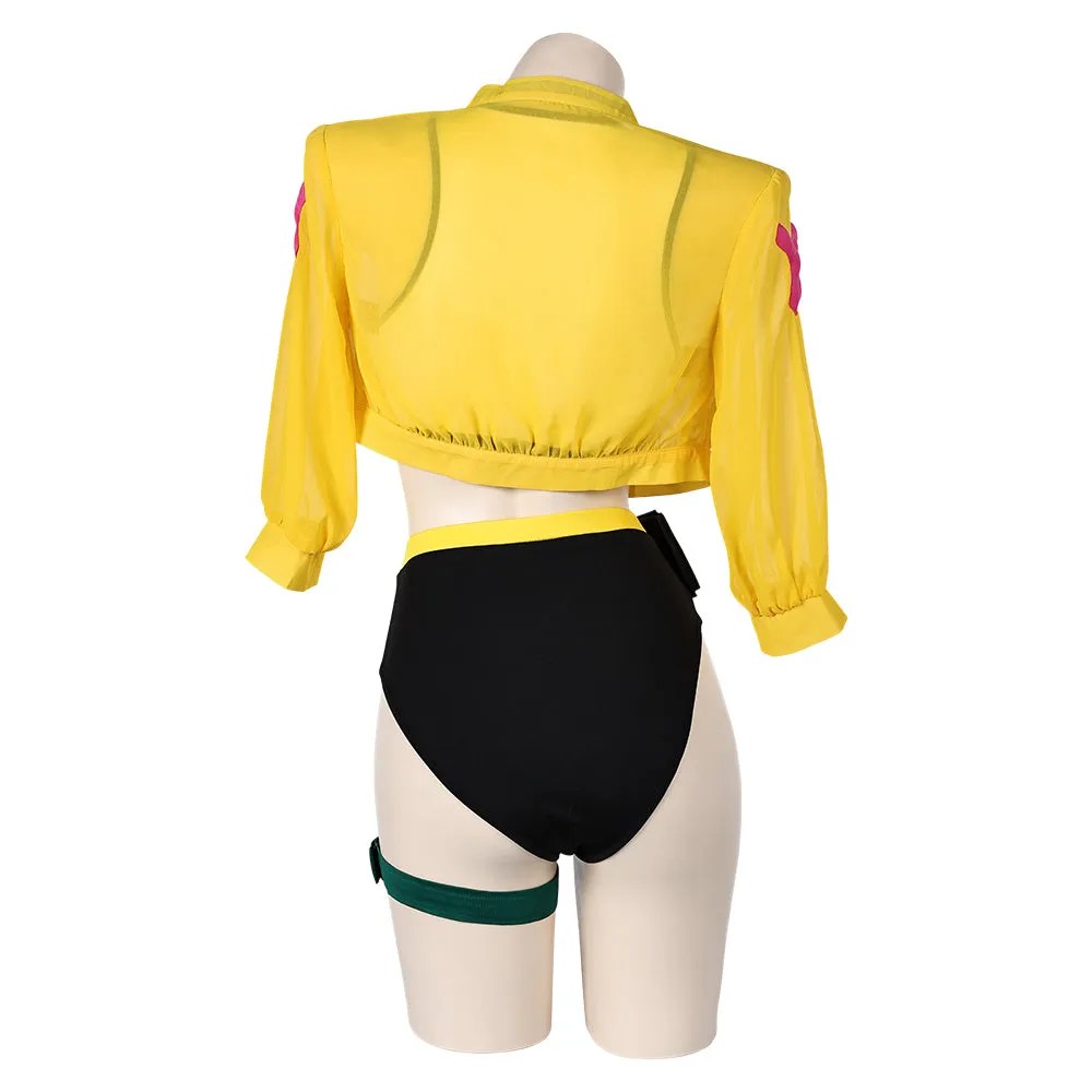 Game Valorant Killjoy Women Yellow Swimsuit Cosplay Costume Outfits Halloween Carnival Suit Original Design