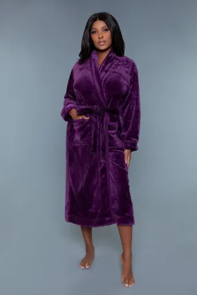 Geovan Comfy Plush Robe Purple