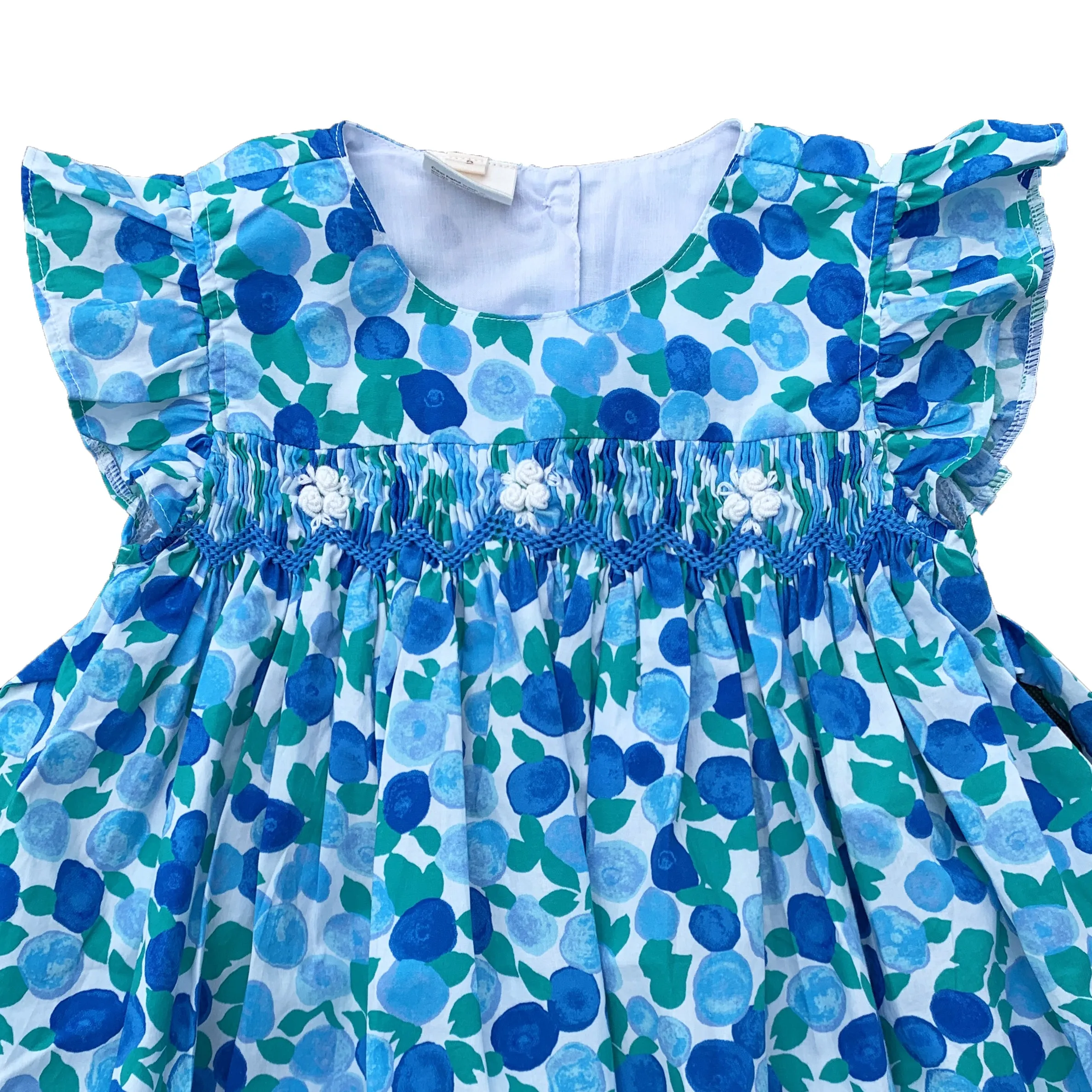 Gradient Blue Smocked Dress