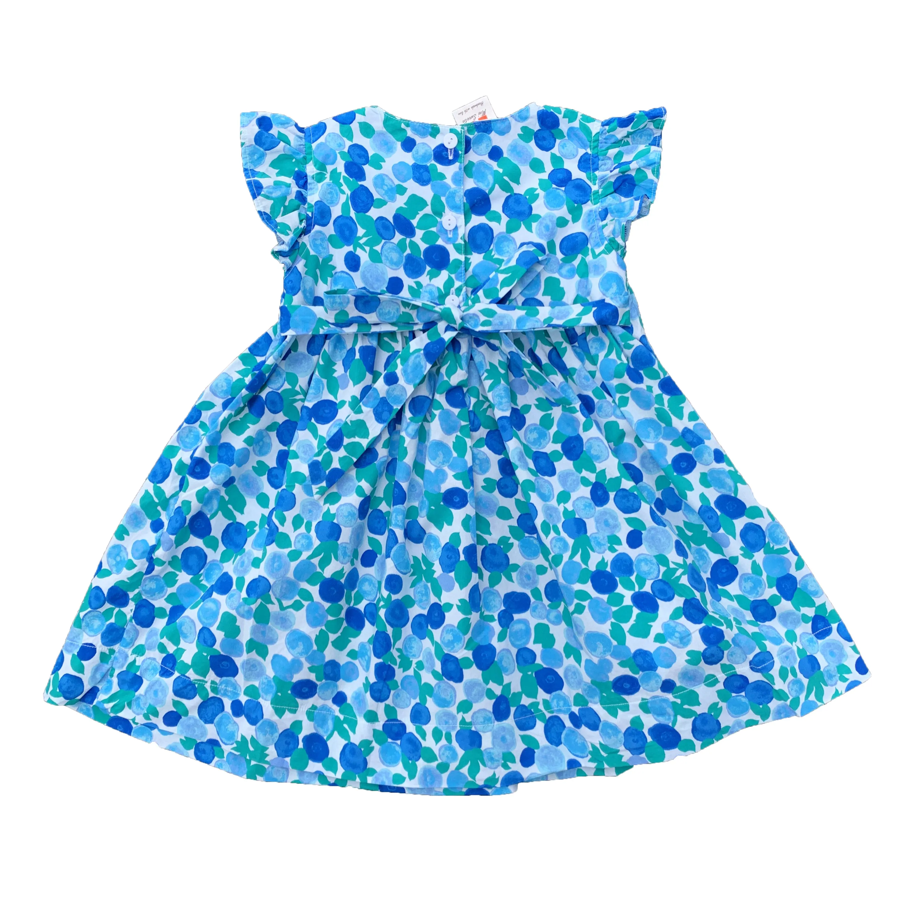 Gradient Blue Smocked Dress
