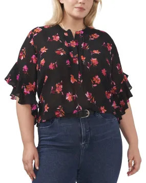Greta Flutter Sleeve Blouse | POM PINK
