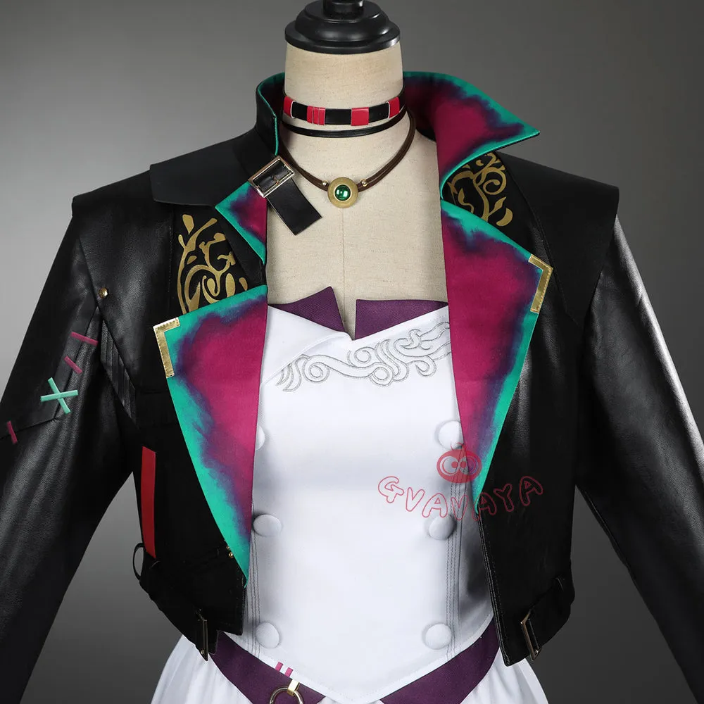 Gvavaya Anime Cosplay League of Legends Arcane Season2 Cosplay Powder AU Party Dress Powder Cosplay Costume
