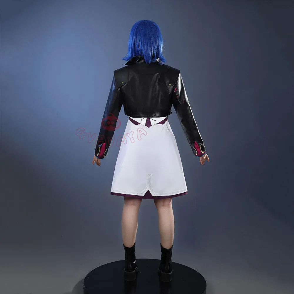 Gvavaya Anime Cosplay League of Legends Arcane Season2 Cosplay Powder AU Party Dress Powder Cosplay Costume