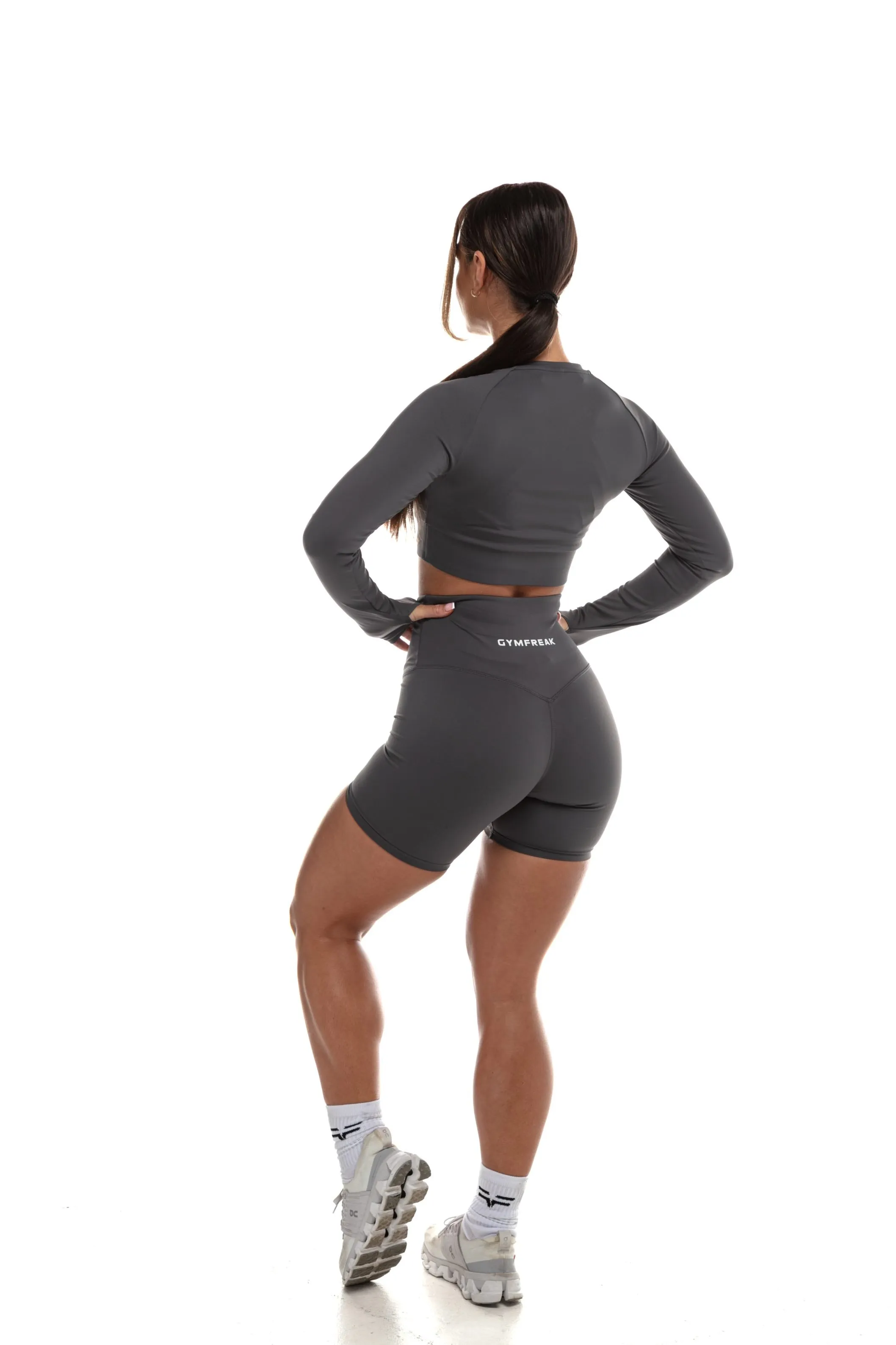 GymFreak Women's Vision Crop Top - Grey