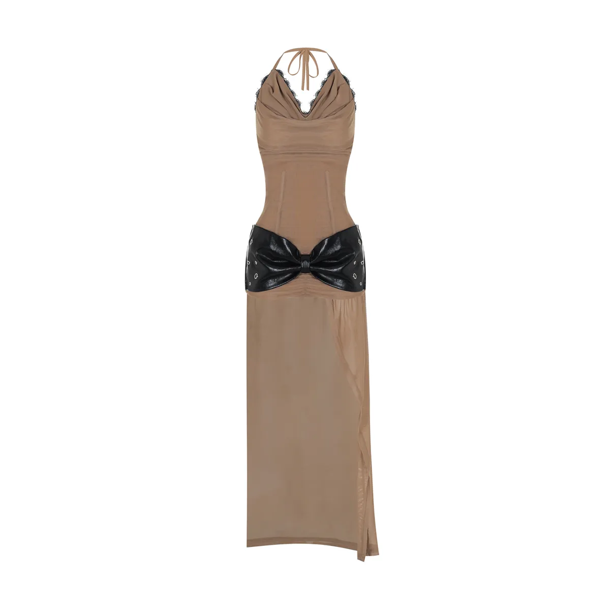 Halter Bow Maxi Dress