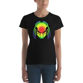 Heat Vision Predator Alien Hybrid Predalien Creature Women's Short Sleeve Babydoll T-shirt