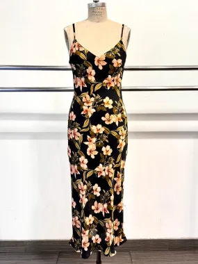 Island Gal Floral Midi V-Neck Dress