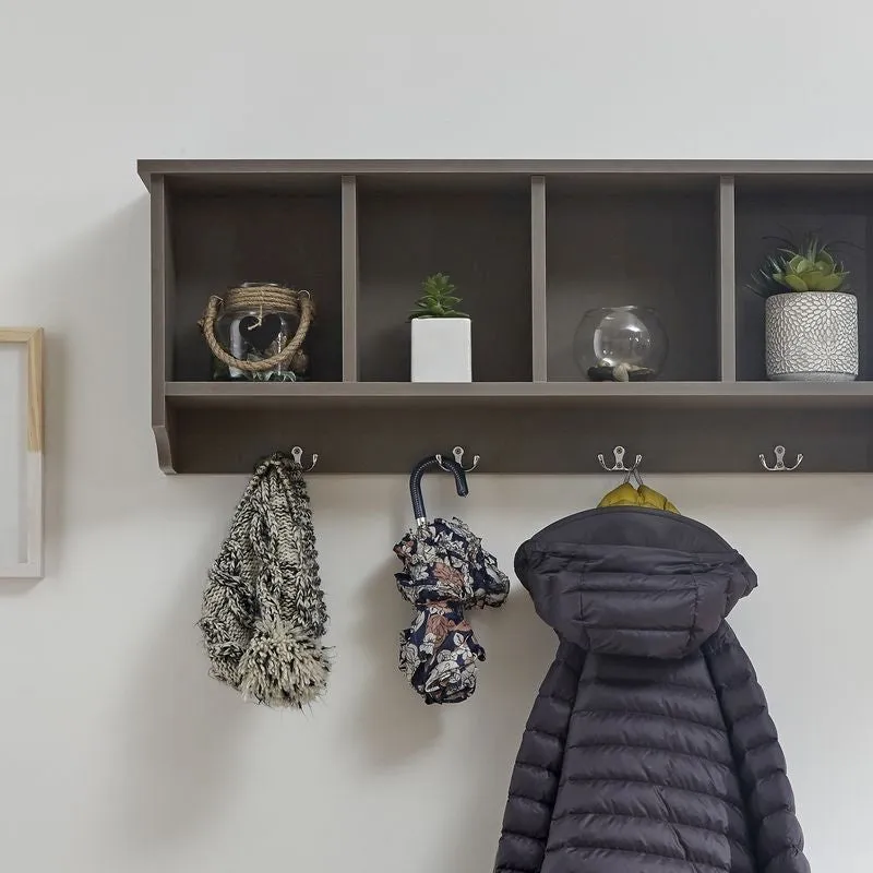 Kempton Wall Rack Grey 4 Shelves