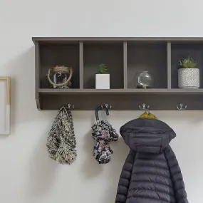 Kempton Wall Rack Grey 4 Shelves
