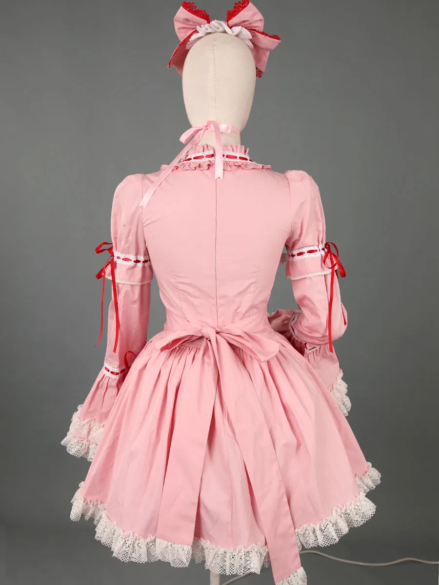 Lace Garden~Maiden Berry~Classic Pink Lolita OP Dress
