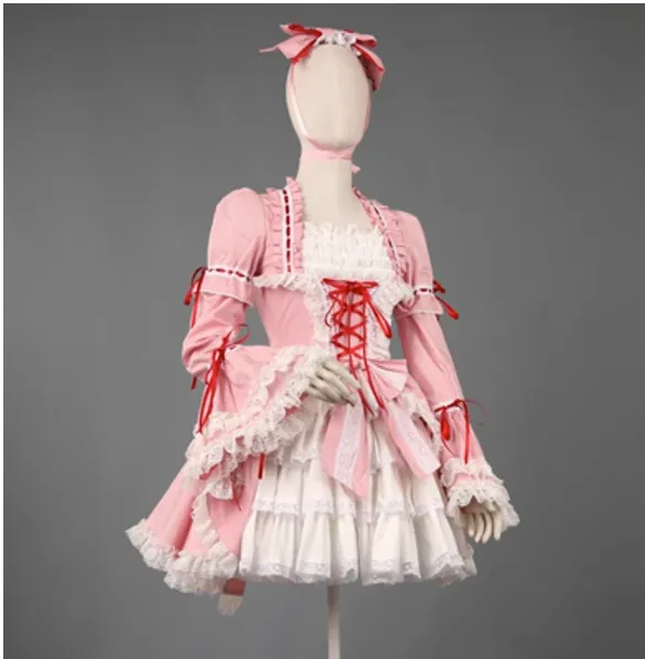 Lace Garden~Maiden Berry~Classic Pink Lolita OP Dress