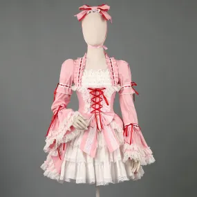 Lace Garden~Maiden Berry~Classic Pink Lolita OP Dress