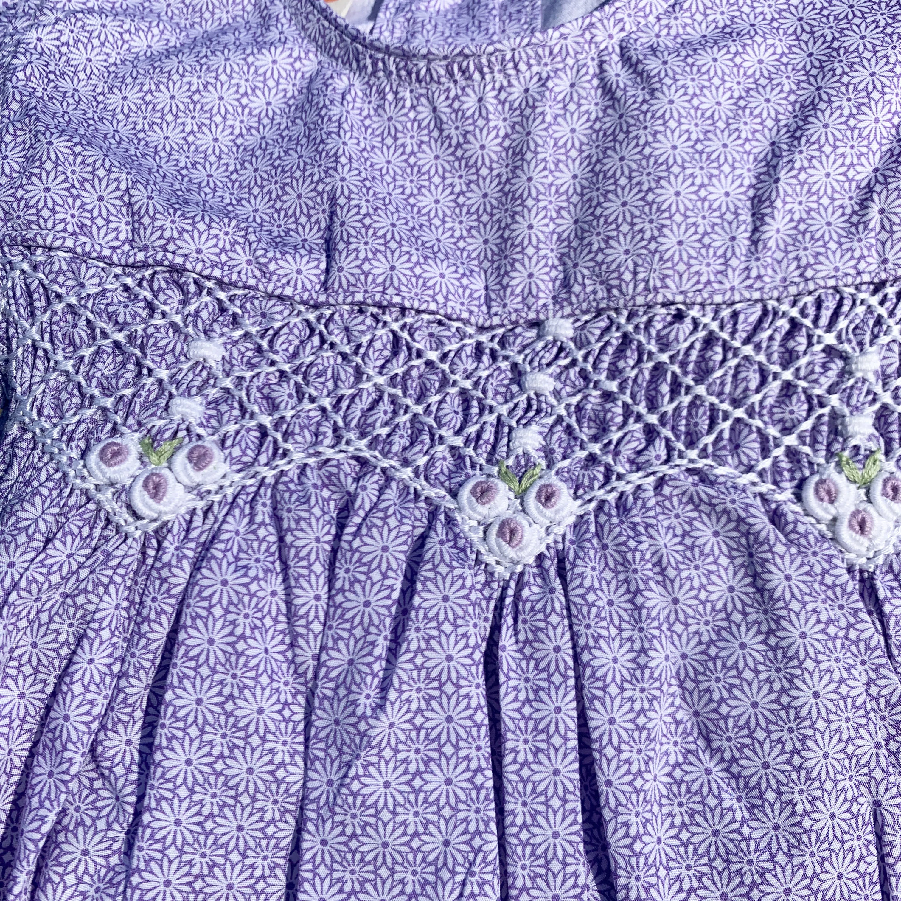 Lavender Hand Smocked Dress